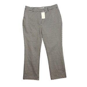 Weekend Beige Black Houndstooth Trouser Pants Plus Size 1X Stretch Academia NWT
